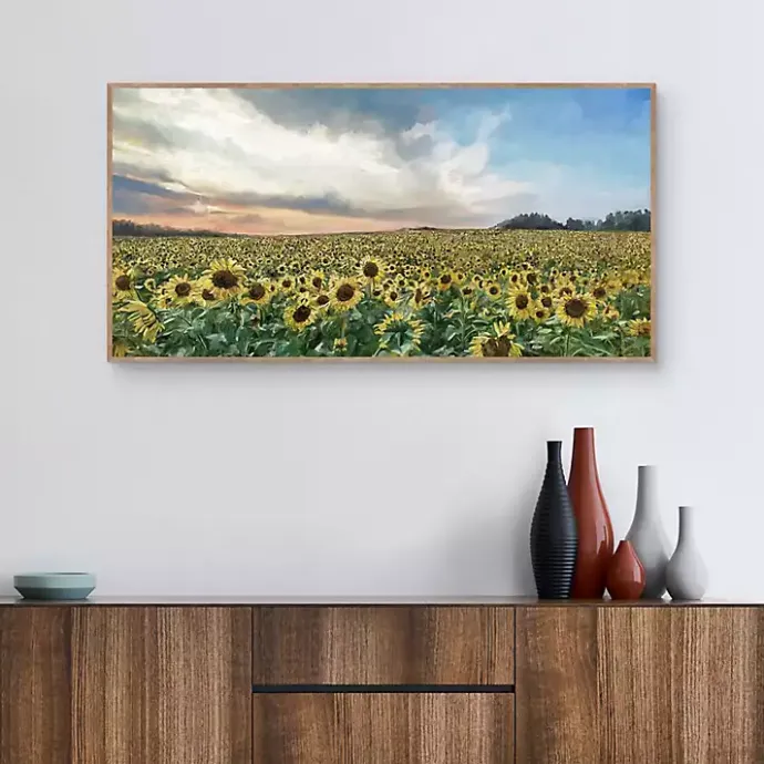 Discount Kirklands Home Field of Gold Framed Canvas Art Print Multi