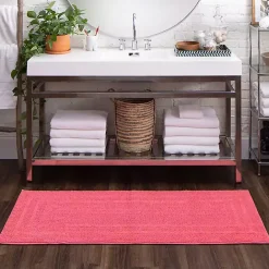Online Kirklands Home Fiesta Plush Reversible Cotton Bath Mat, 60 in. Pink
