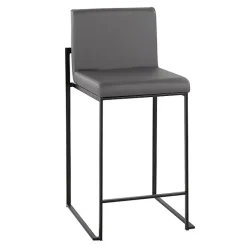 Sale Kirklands Home Fiji Faux Leather Counter Stools, Set of 3 Gray