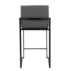 Sale Kirklands Home Fiji Faux Leather Counter Stools, Set of 3 Gray