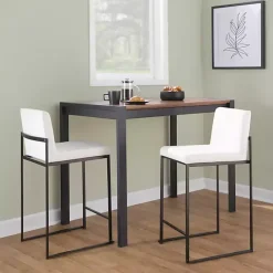 New Kirklands Home Fiji Velvet Counter Stools, Set of 3 White