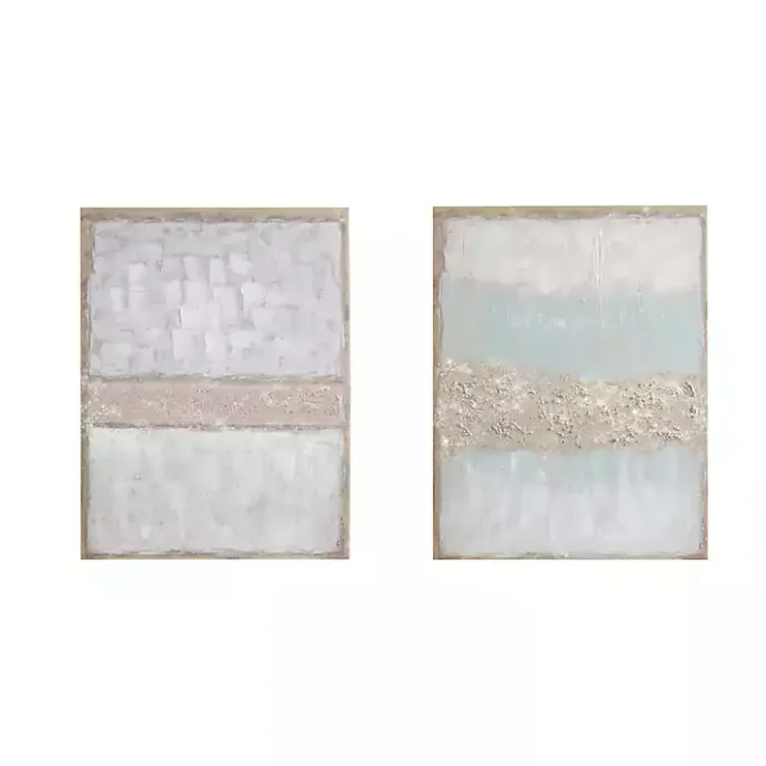 Kirklands Home Flatland Glitter Canvas Art Prints, Set of 2 Multi