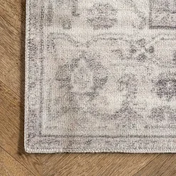 Sale Kirklands Home Flo Vintage Medallion Washable Area Rug, 6x9 Gray