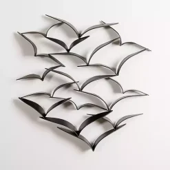 Kirklands Home Flock of Birds Metal Wall Plaque Black
