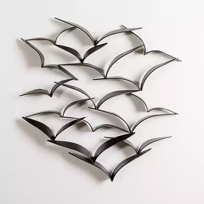 Kirklands Home Flock of Birds Metal Wall Plaque Black