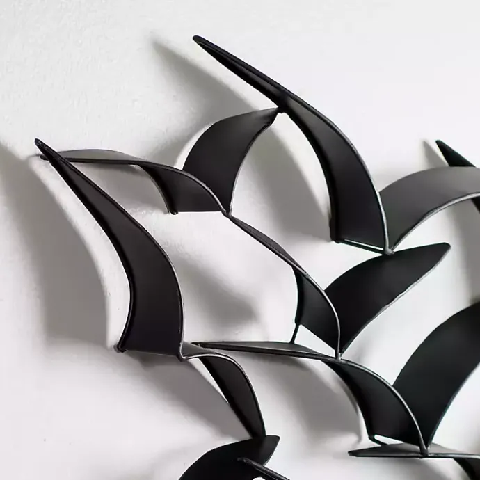 Kirklands Home Flock of Birds Metal Wall Plaque Black