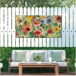 Outlet Kirklands Home Floral Charades Outdoor Canvas Art Print