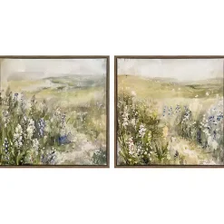 Sale Kirklands Home Floral Meadows Framed Canvas Art Prints, Set of 2 Green