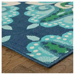 Best Kirklands Home Floral Medallion Jenn Outdoor Rug, 5x7