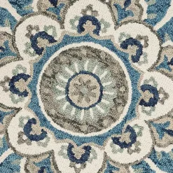 Hot Kirklands Home Floral Round Edged Area Rug, 6 ft.