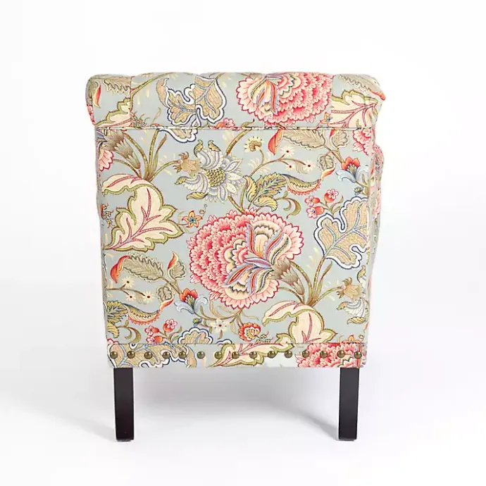 New Kirklands Home Floral Tufted Rebecca Accent Chair Pink