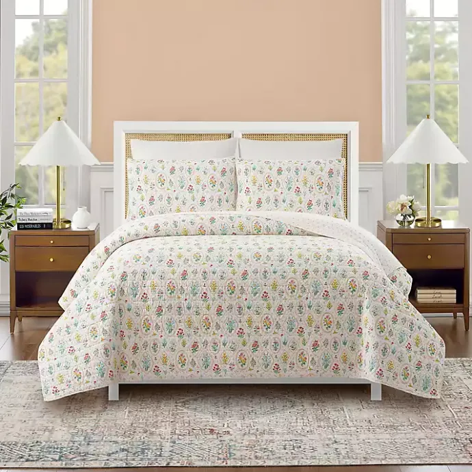 Hot Kirklands Home Floral Wallpaper 3-pc. King Quilt Set