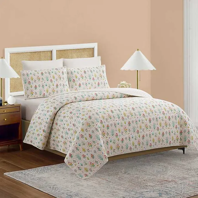 Hot Kirklands Home Floral Wallpaper 3-pc. King Quilt Set