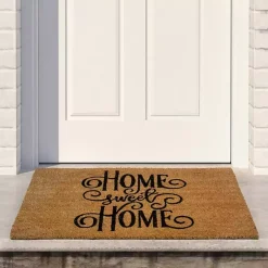 Discount Kirklands Home Flourish Script Home Sweet Home Coir Doormat