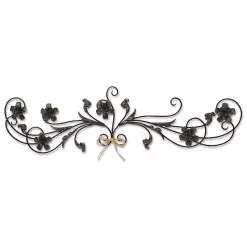 Discount Kirklands Home Flower Scroll Metal Wall Plaque Black