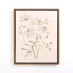 Hot Kirklands Home Flower Stems II Framed Canvas Art Print Pink