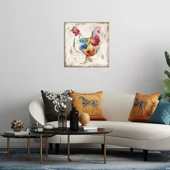 Hot Kirklands Home Flowered Hen Canvas Art Print Multicolor