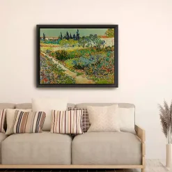 Outlet Kirklands Home Flowering Garden Path Canvas Art Print, 42x32 in. Green