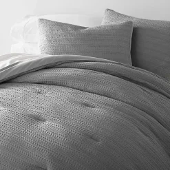 Hot Kirklands Home Fog Waffle Ultra-Soft 3-pc. King Comforter Set Gray