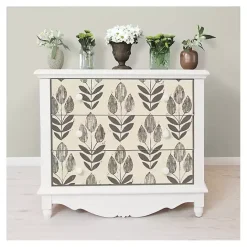 Discount Kirklands Home Folk Tulip Peel and Stick Wallpaper