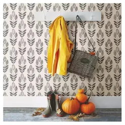 Discount Kirklands Home Folk Tulip Peel and Stick Wallpaper
