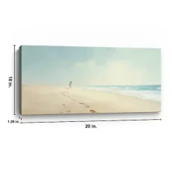 Hot Kirklands Home Footprints in the Sand Canvas Art Print, 20x10 in.