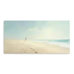 Sale Kirklands Home Footprints in the Sand Canvas Art Print, 60x30 in.