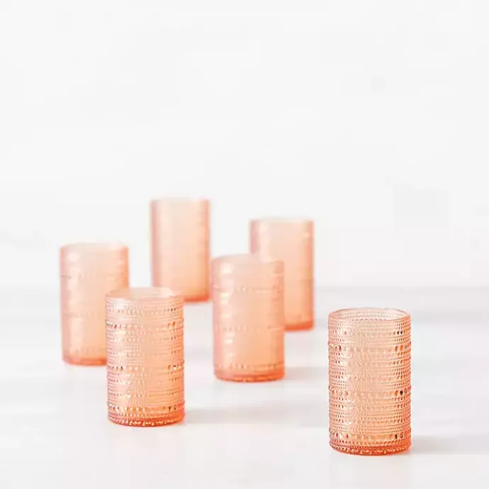 Kirklands Home Fortessa Coral Orbetto Highball Glasses, Set of 4 Orange