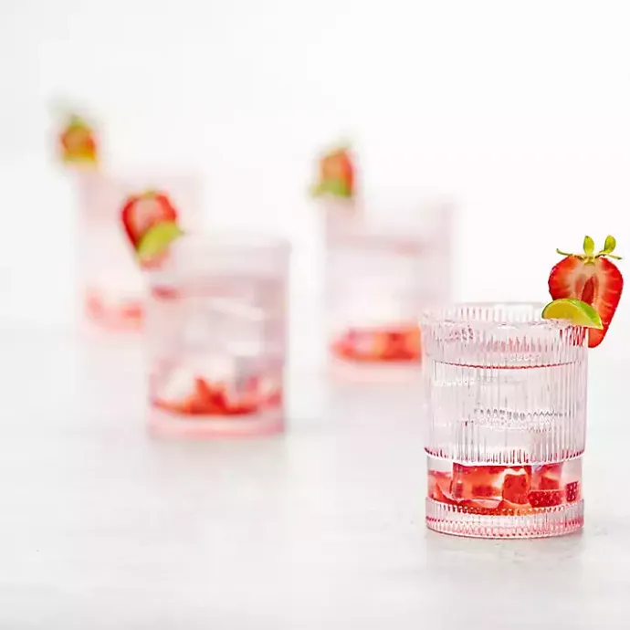 New Kirklands Home Fortessa NoHo Tall Glasses, Set of 4 Pink