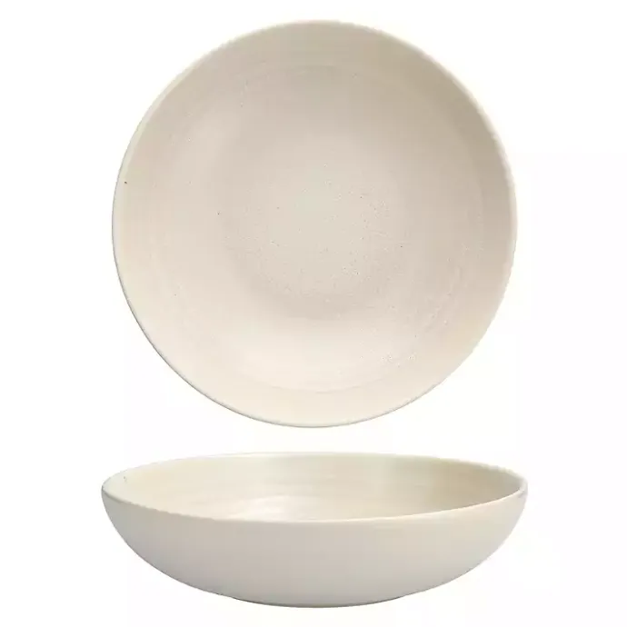 Kirklands Home Fortessa Sand Ceramic Pasta Bowls, Set of 4 Tan