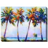 Discount Kirklands Home Four Flamboyant Palms Outdoor Canvas Art Print