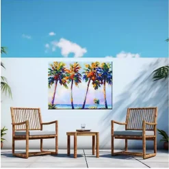 Discount Kirklands Home Four Flamboyant Palms Outdoor Canvas Art Print