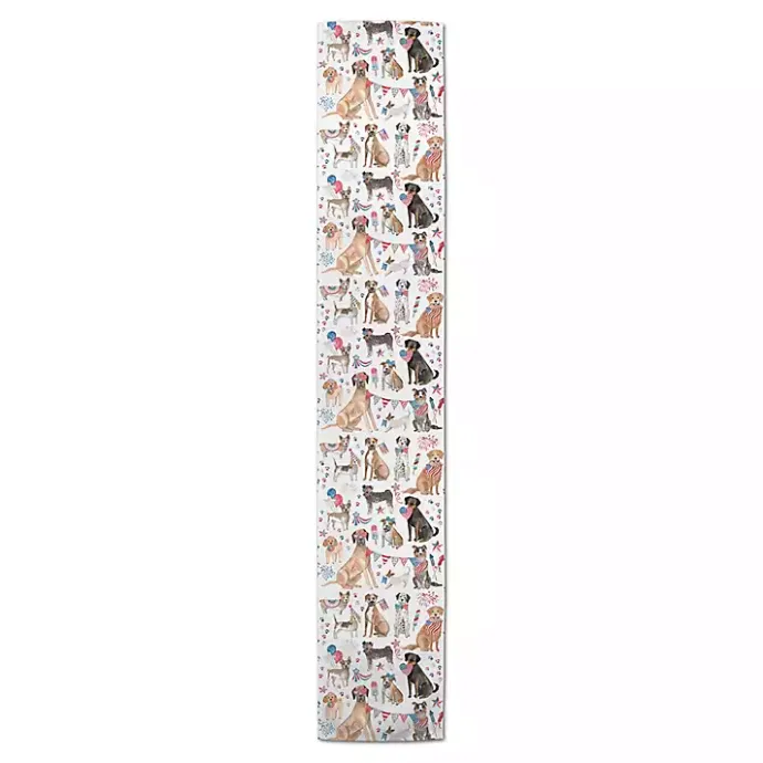 Hot Kirklands Home Fourth of July Patriotic Pups Table Runner, 72 in.