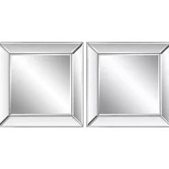 Clearance Kirklands Home Frameless Beveled Square Mirrors, Set of 2