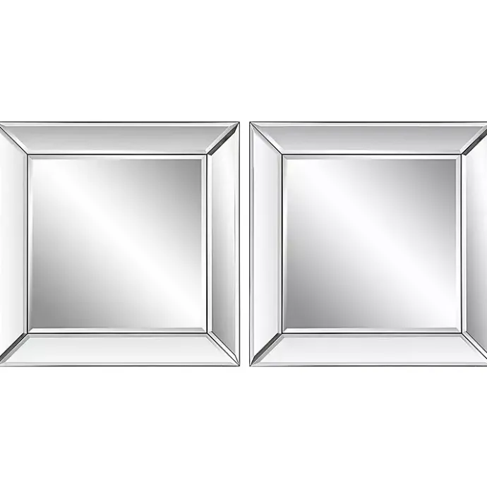 Clearance Kirklands Home Frameless Beveled Square Mirrors, Set of 2