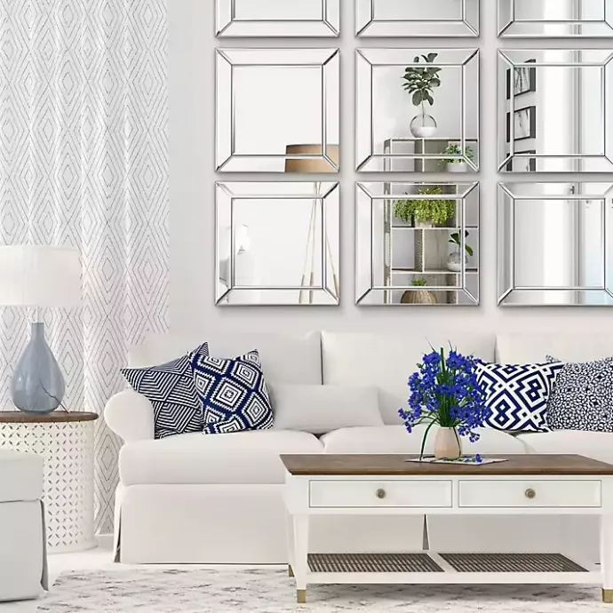 Clearance Kirklands Home Frameless Beveled Square Mirrors, Set of 2