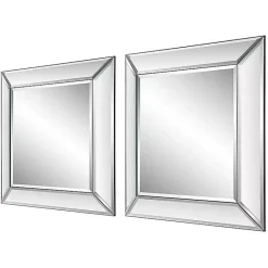 Clearance Kirklands Home Frameless Beveled Square Mirrors, Set of 2
