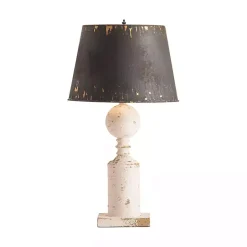 New Kirklands Home Fran Farmhouse Metal Shade Table Lamp Black