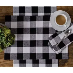 Online Kirklands Home Franklin Gingham Napkins, Set of 6 Black