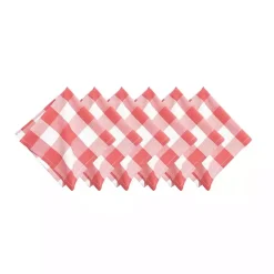 Best Kirklands Home Franklin Coral Gingham Napkins, Set of 6 Pink