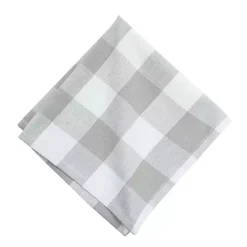 Kirklands Home Franklin Slate Gingham Napkins, Set of 6 Gray