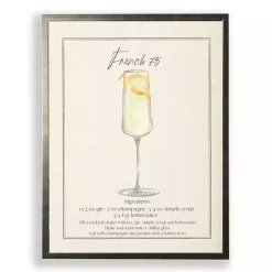 Kirklands Home French 75 Framed Art Print Red