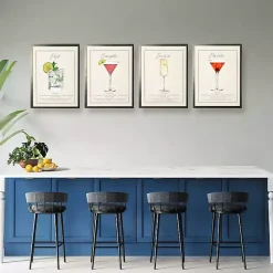 Kirklands Home French 75 Framed Art Print Red