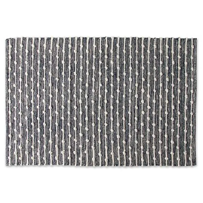 Kirklands Home French Recycled Cotton Accent Rug, 2x3 Blue