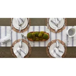 Clearance Kirklands Home French Zig Zag Stripe Table Runner, 72 in. Blue
