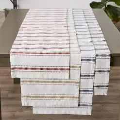 Clearance Kirklands Home French Zig Zag Stripe Table Runner, 72 in. Blue