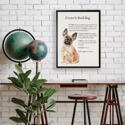 Discount Kirklands Home French Bulldog Boxer Facts Framed Wall Plaque