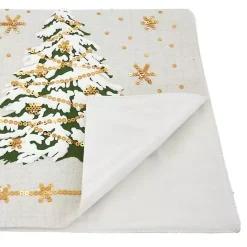 Outlet Kirklands Home Frosted Christmas Tree and Snowflakes Table Runner