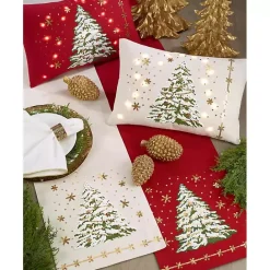 Outlet Kirklands Home Frosted Christmas Tree and Snowflakes Table Runner