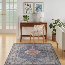 Best Kirklands Home Fulton Medallion Area Rug, 5x7 Blue